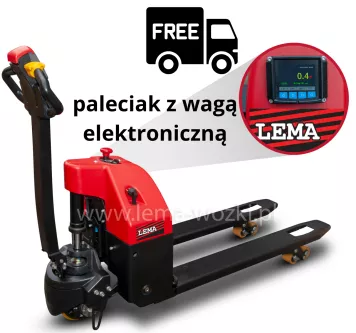 Wózek paletowy elektryczny TEL2 15WC (udźwig 1500 kg; widły 1150 mm) elektryczna jazda i podnoszenie profesjonalna waga