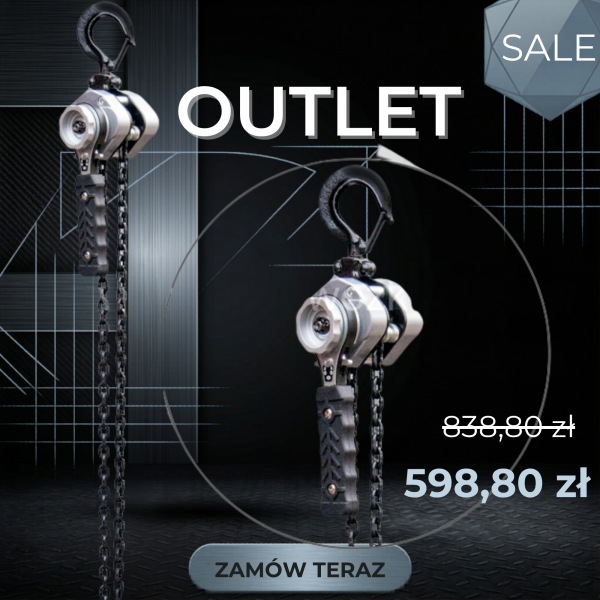 Aluminiowy Wciągnik łańcuchowy ręczny Wciągarka LMT-005015AL