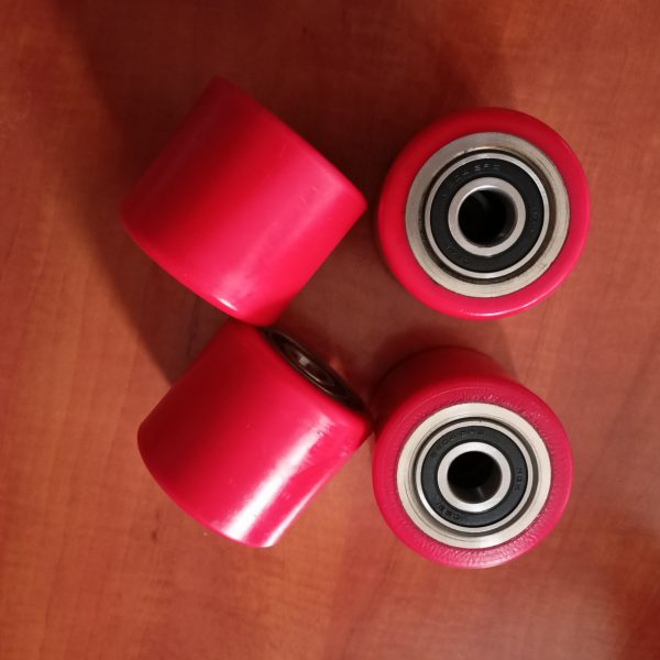 Komplet 4 rolek poliuretan na żeliwie 80x70 mm TANDEM