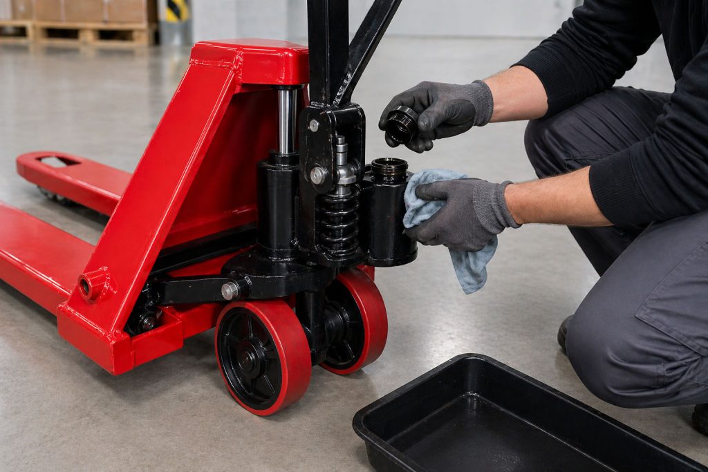 Odpowietrzenie wózka paletowego